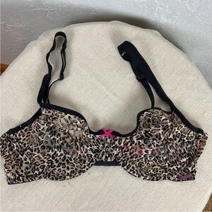 Betsey Johnson Unlined Cheetah Bra. 34B.